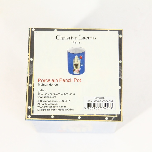 Christian Lacroix Pen Holder NEW Porcelain Pencil Pot Galison Writer Gift - Picture 7 of 7